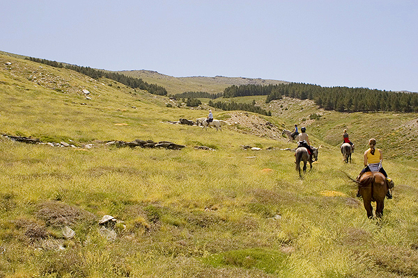 Horseriding with Dallas Love above Capileira
