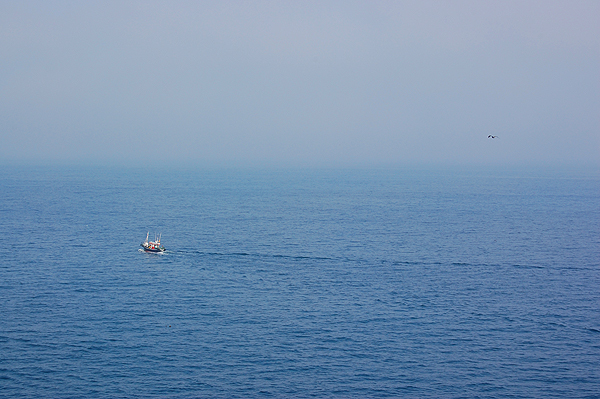 A fishing boat on the Atalantic ocean