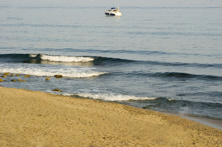 Quiet beaches in Malaga coast