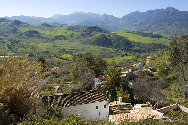 View of Grazalema mountains from Montecorto village