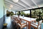 Shaded terrace by kitchen