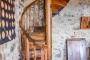 Wooden staircase to 1st floor is narrow and steep