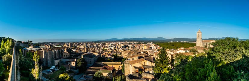 Views of Girona city from wall