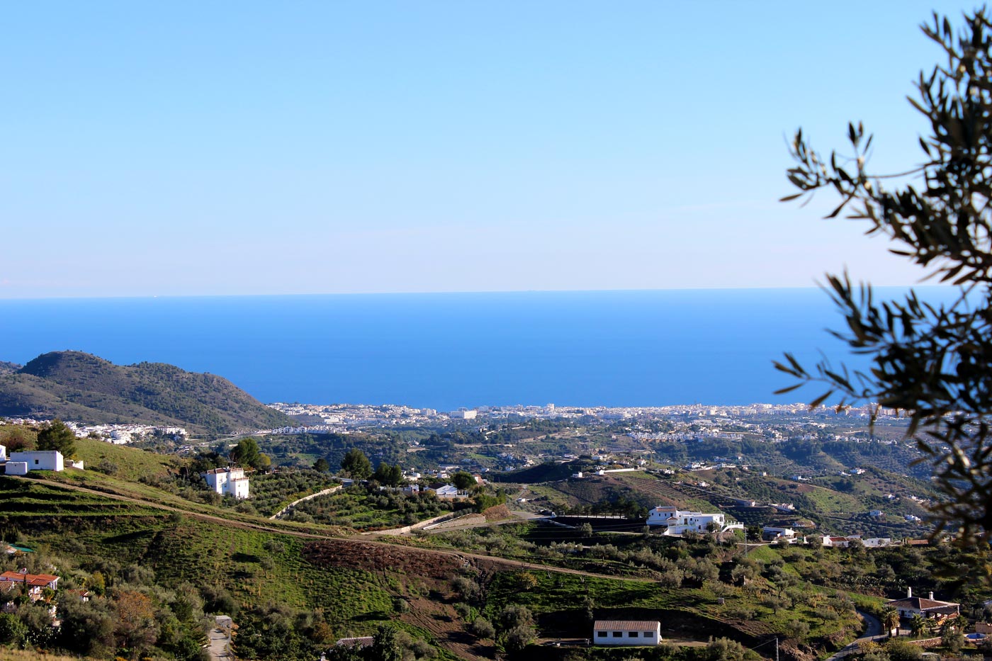 You are overlooking Nerja and the sea