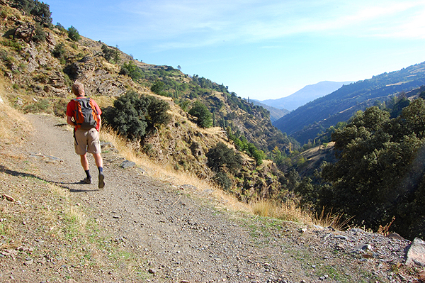 Walking up from river Poqueira to Capileira