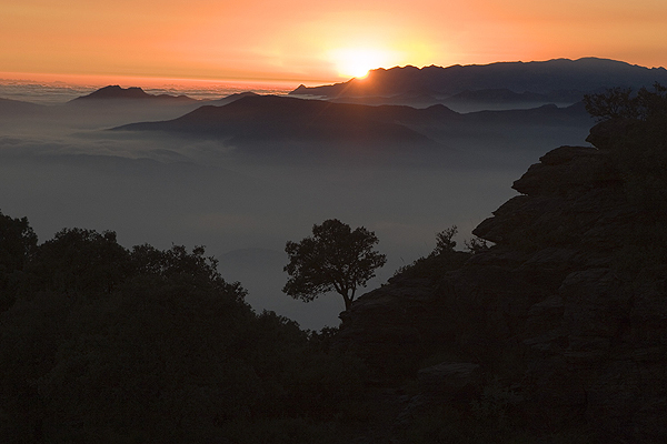 And a walk up from Bubion offered us this sunset over Malaga