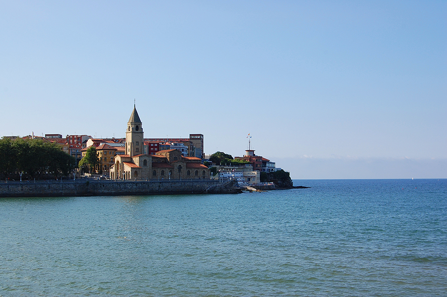 Old quarters in the coastal city of Gijon