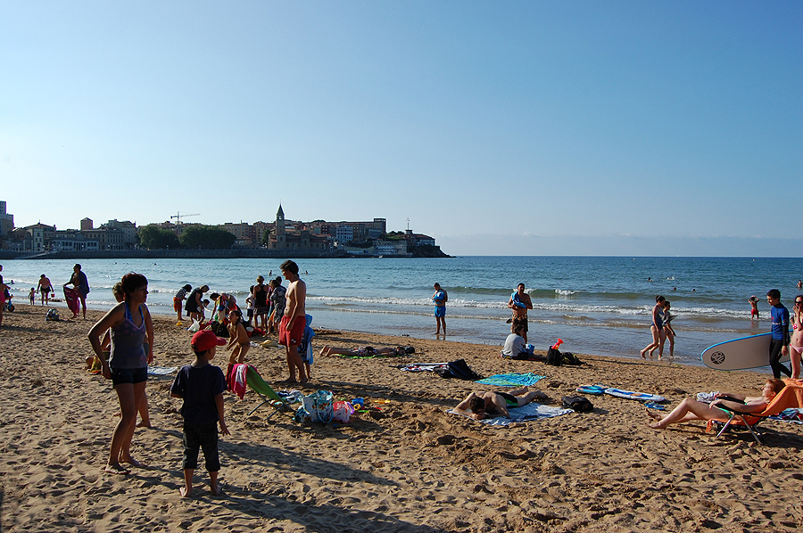 Gijon urban beach