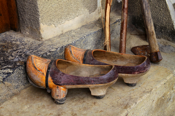 Traditional wooden clogs