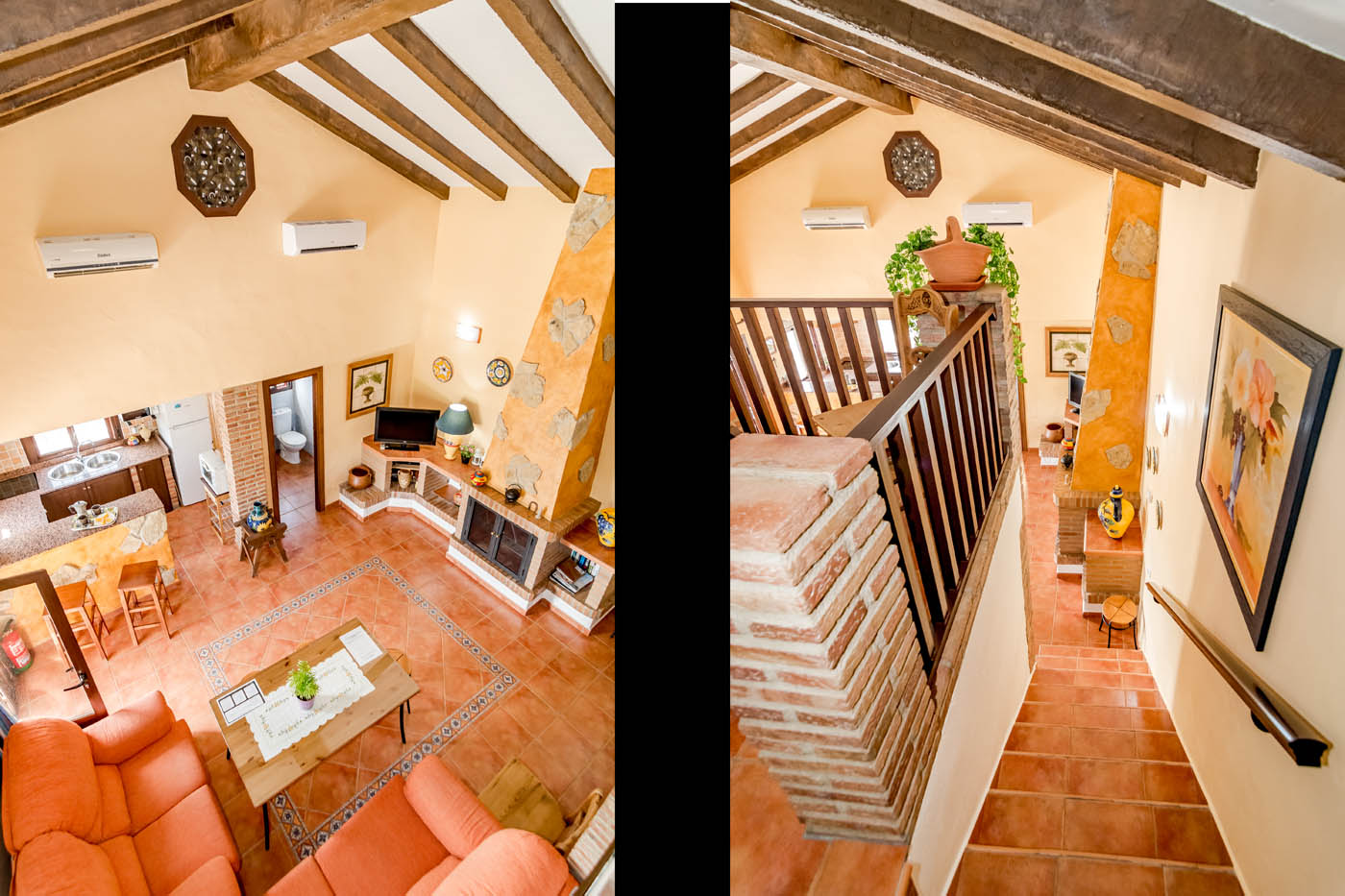 Salón y comedor | Escaleras al entrepiso