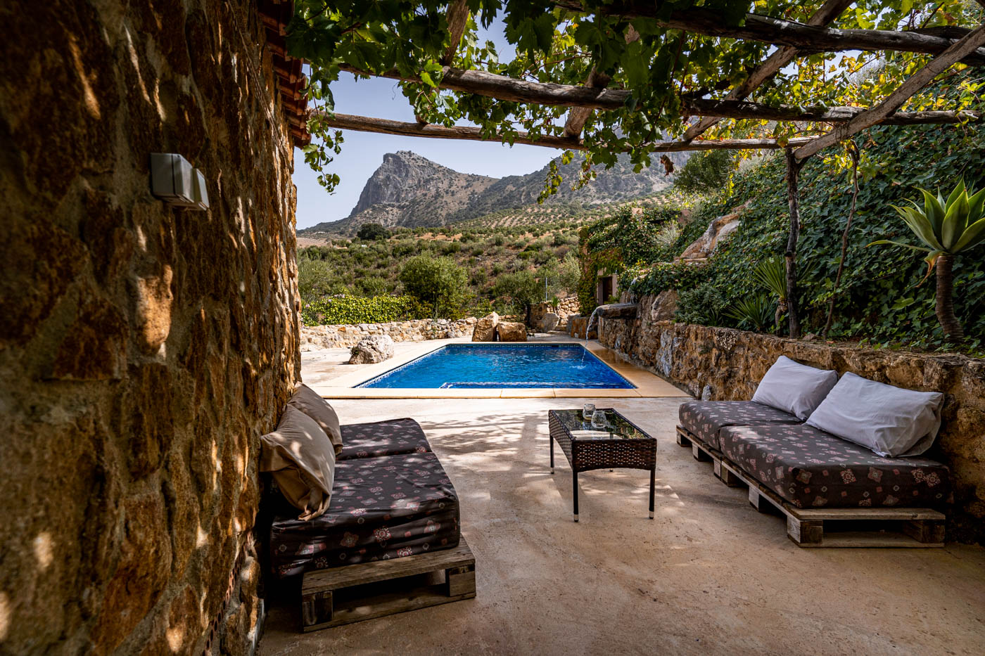 Zona chill out con sombra