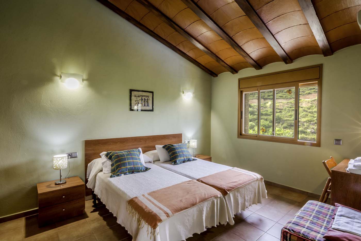 La habitación con dos camas