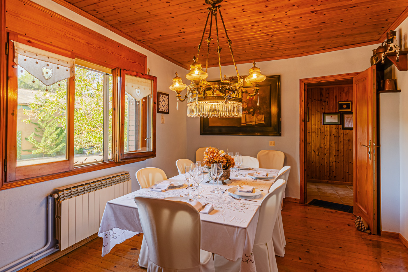 Dining room has door to the two bedroom annexe