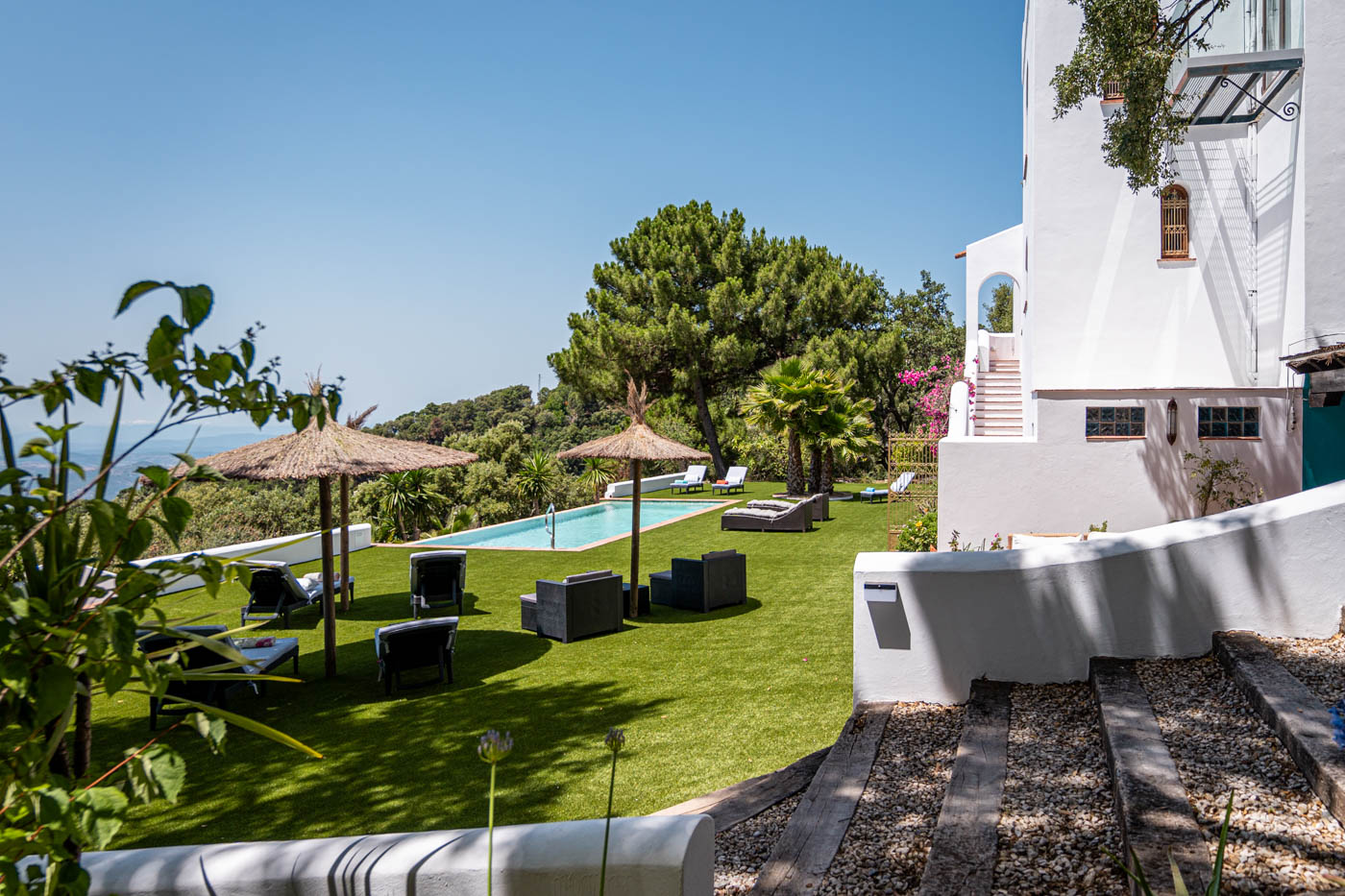 Steps to parking area