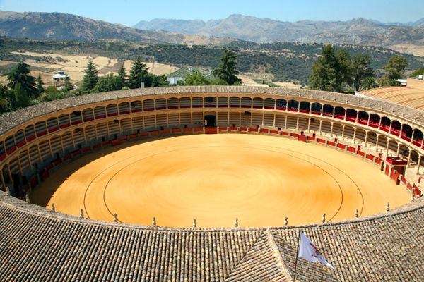 You can walk across the arena at Ronda´s famed bullring
