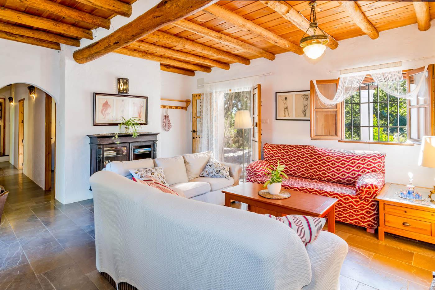 The living space suits the full capacity of the property