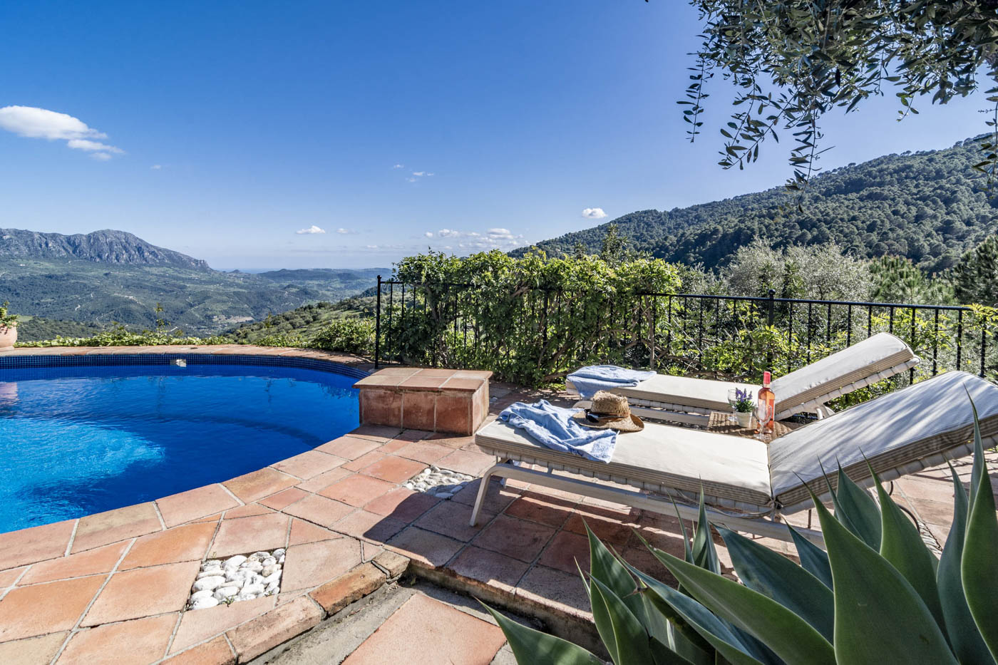 Tucked away villa overlooking a stunning Mediterranean valley and ...