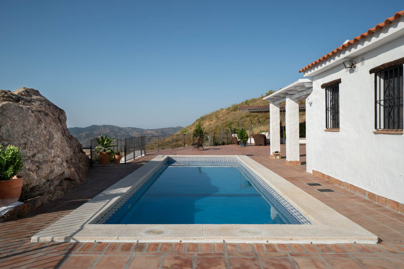 Pool, villa and terrace all enclosed and at hand