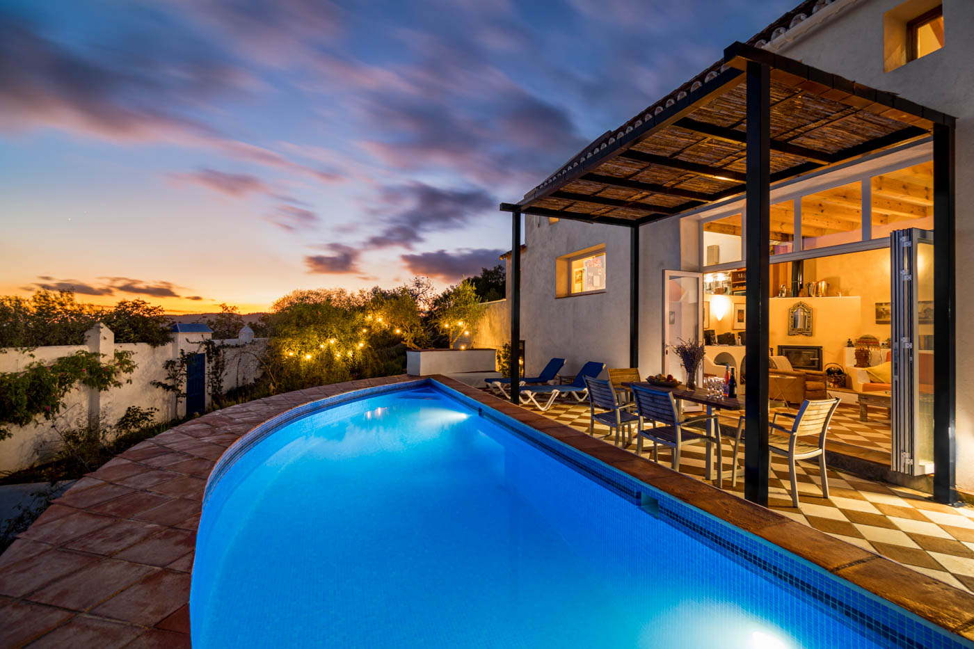 Your private villa with 10 metre long, D-shaped pool 