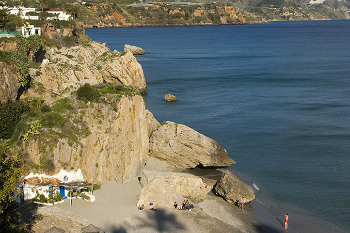 Beach on the coast of Nerja