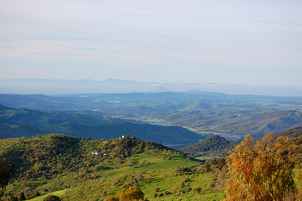 View of Morocco, Gibraltar and Gaucin in the morning