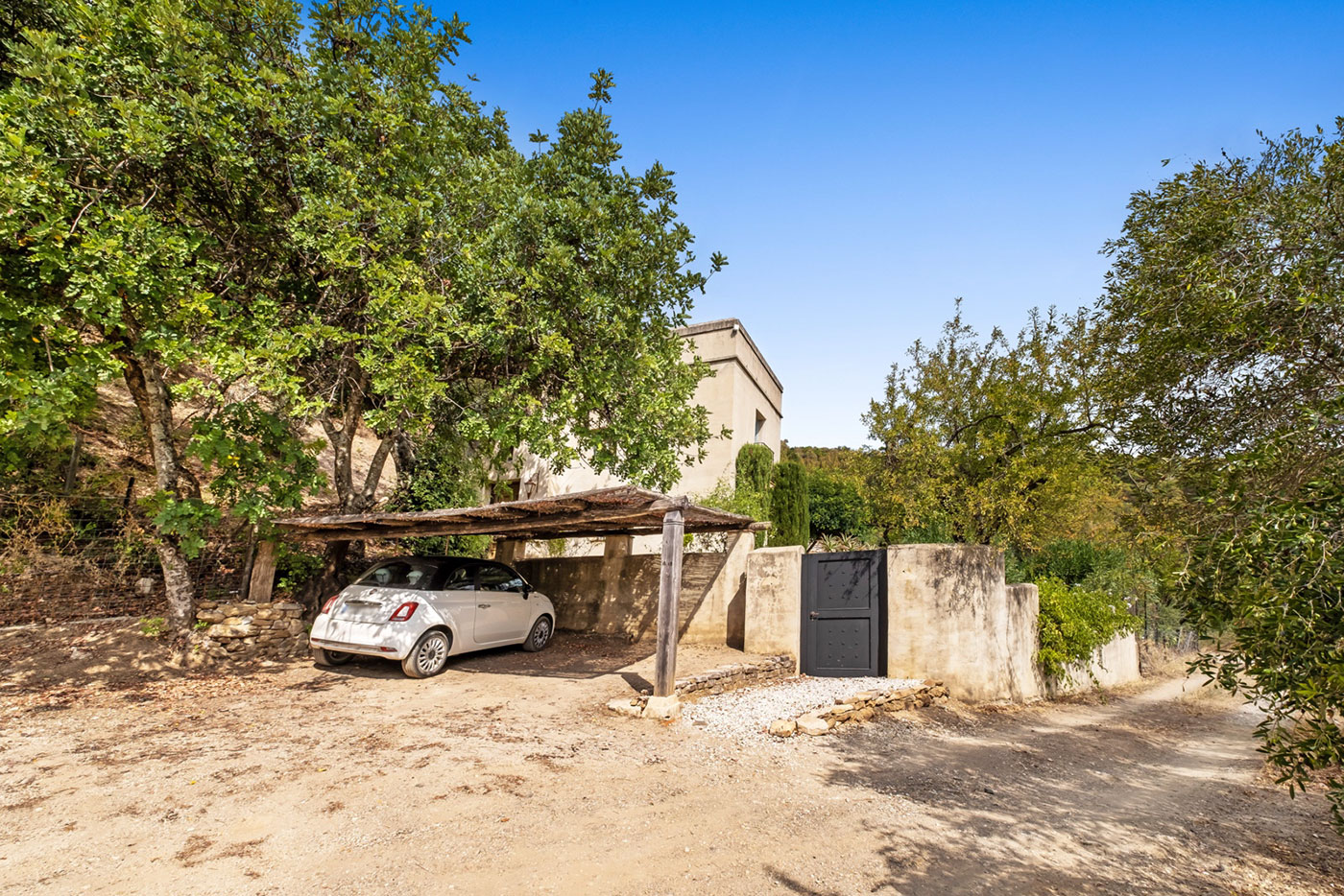 Parking and door to your little estate