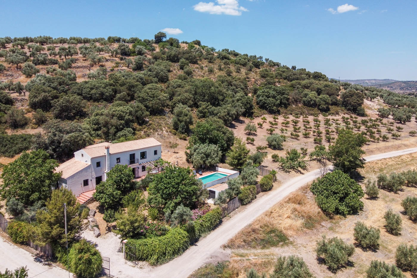 Villa seen from drone