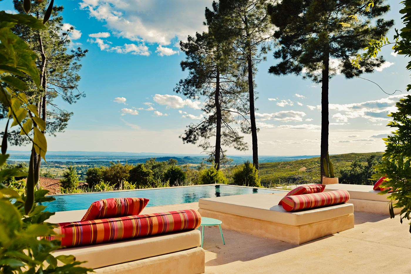 Views over a lake / reservoir (in the distance)