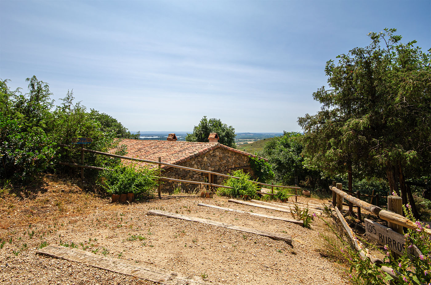 Steps down to the annexe