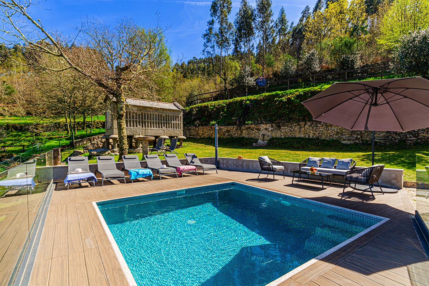 Your holiday home is surrounded by gardens