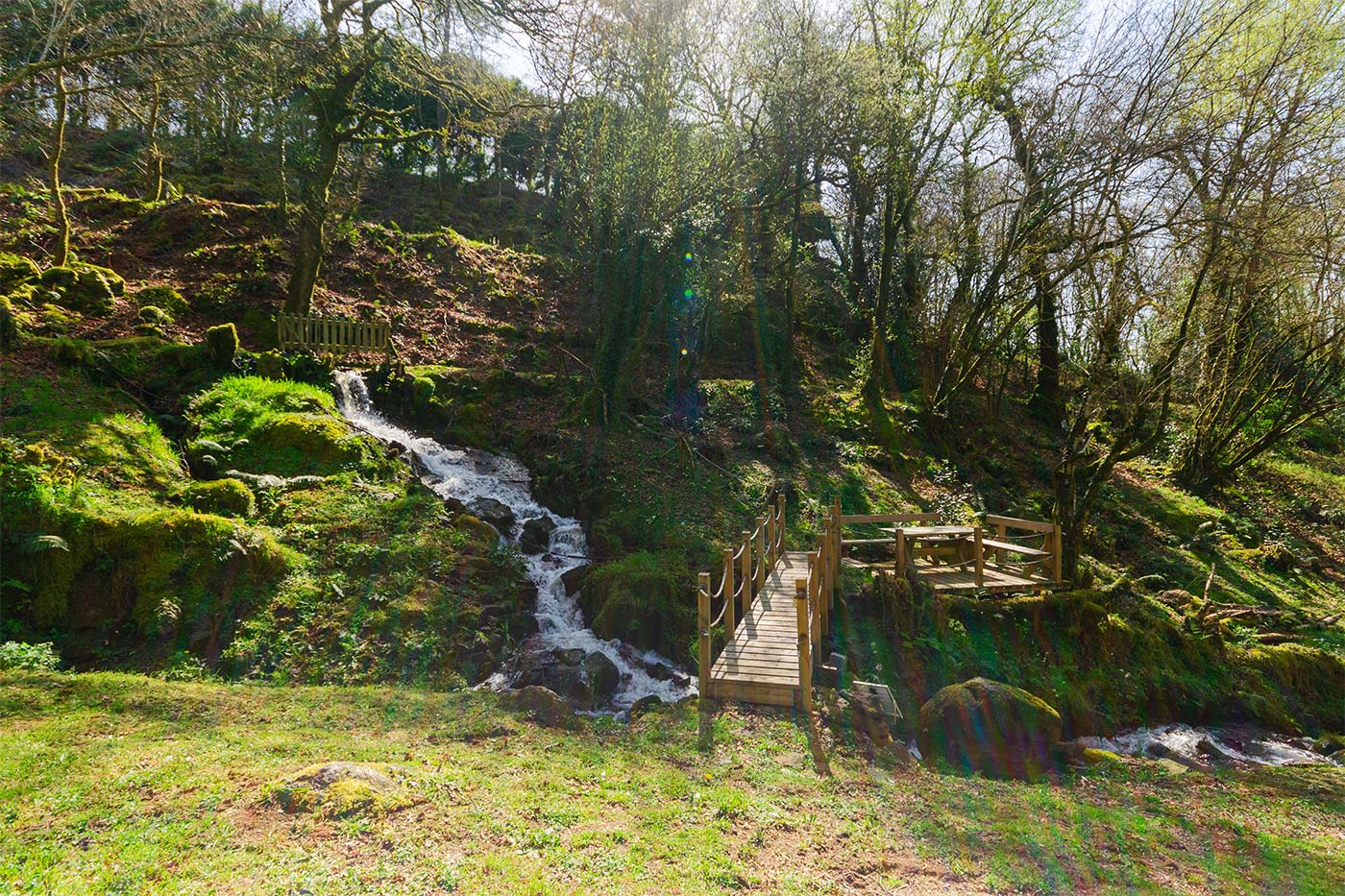 Your own picnic area across the stream