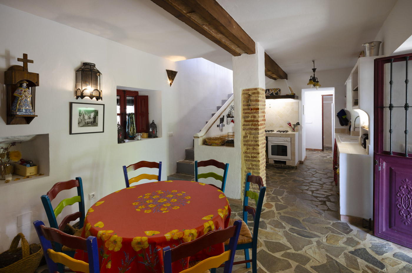 Rustic but tasteful interiors