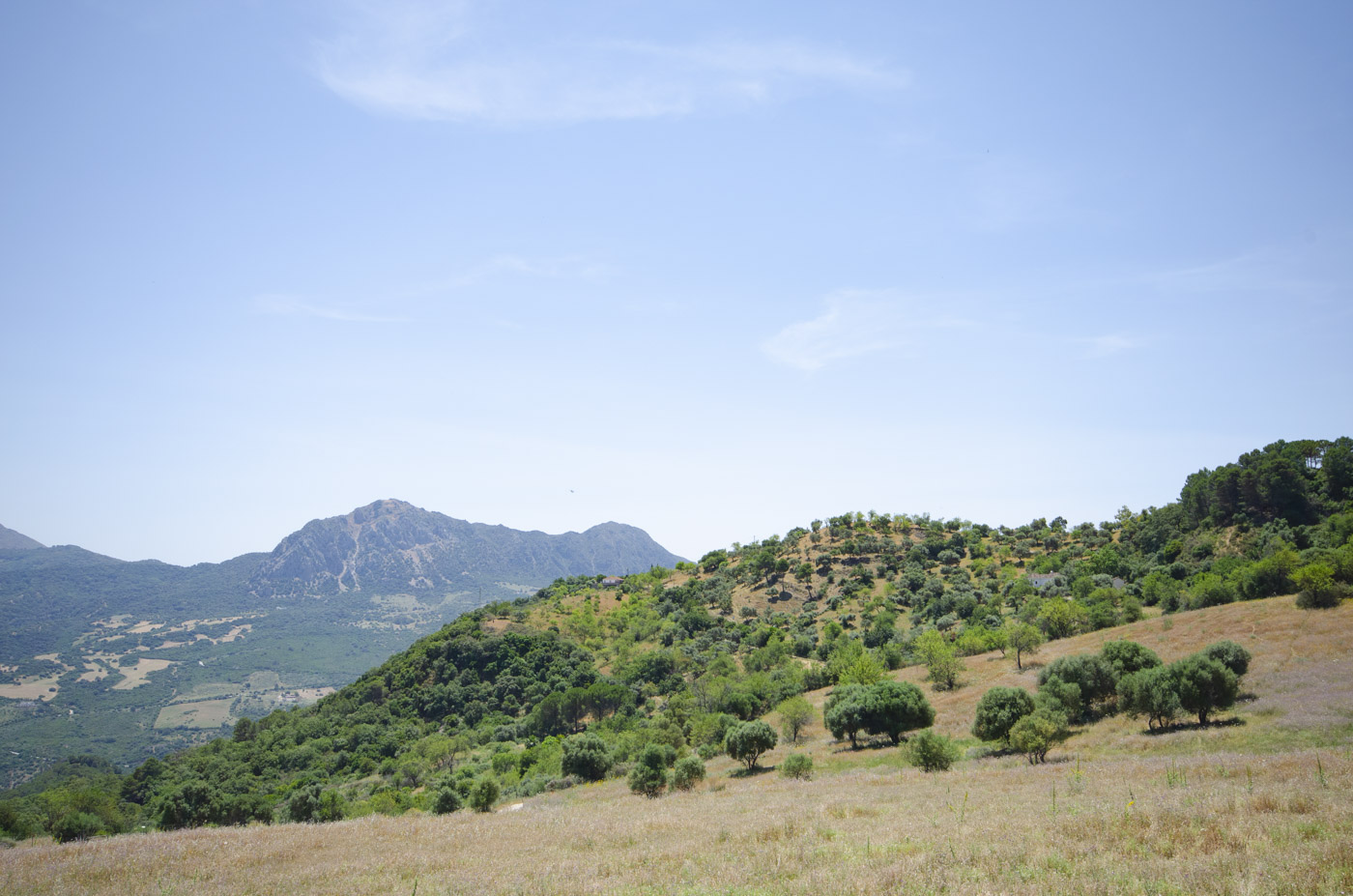 Your location in the distance with Sierra Crestellina as backdrop