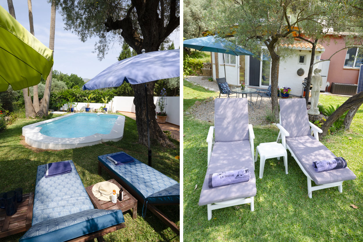 Pool area is 20 metres away from studio and its gardens