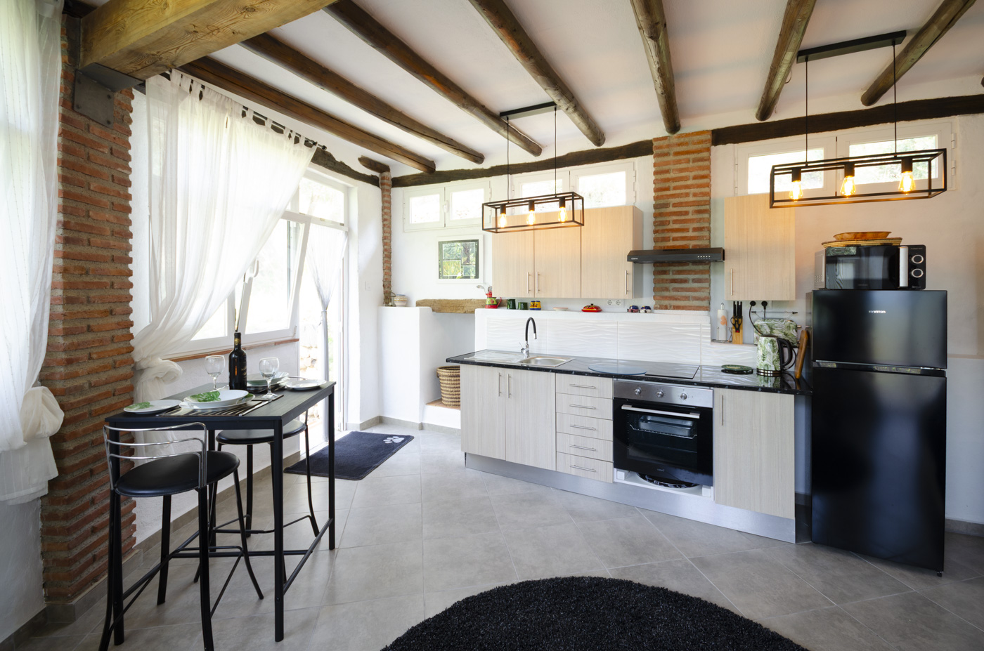 Open plan studio (kitchen area)