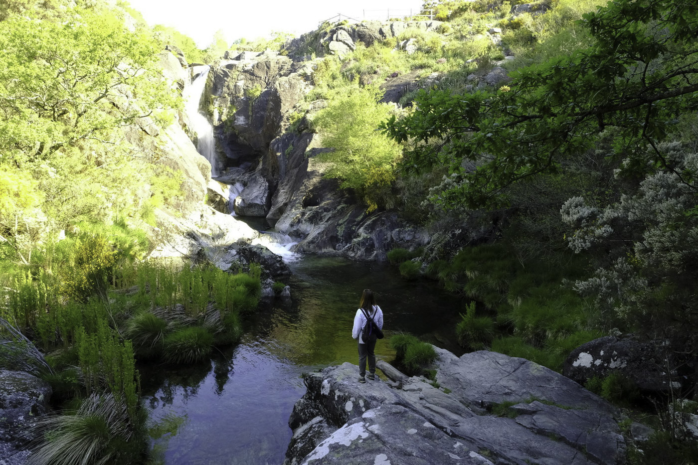 Esta cascada está a una hora de paseo desde la casa