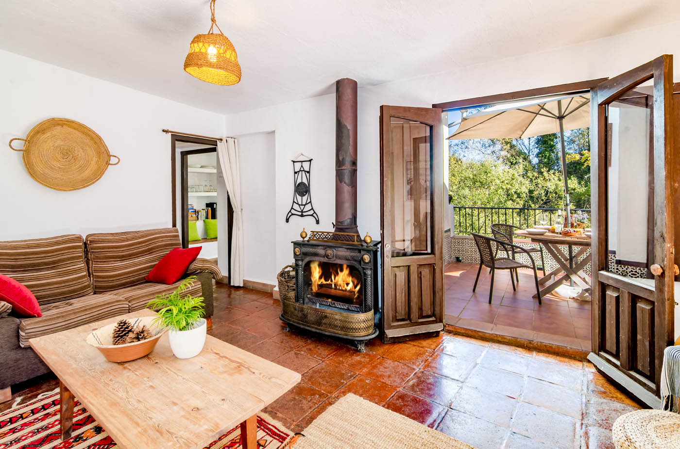 Living area opening to terrace