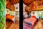 Casita rural de una cama, con habitación en el ático para los niños