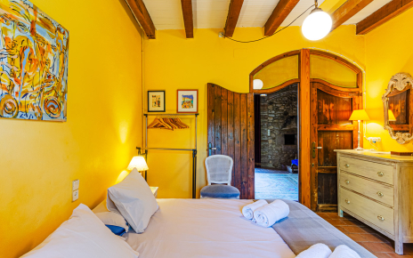 Bedroom with access to landing and gardens