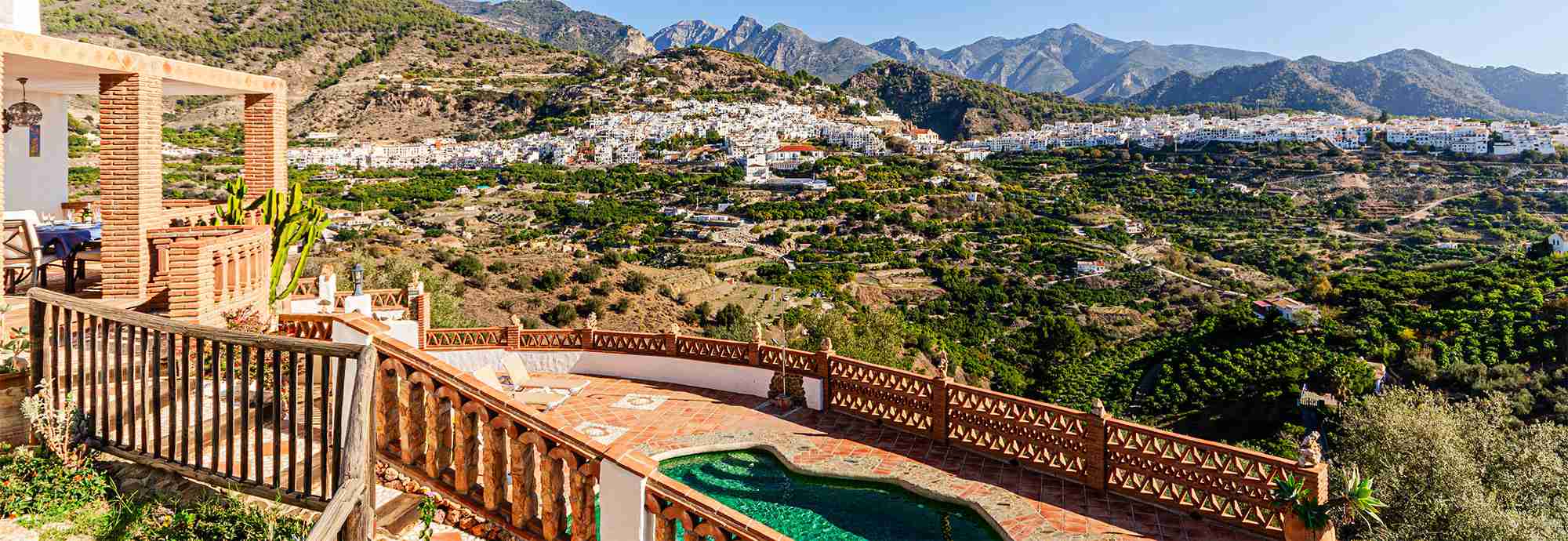 Villa with pool and views near beaches next to beautiful Frigiliana village