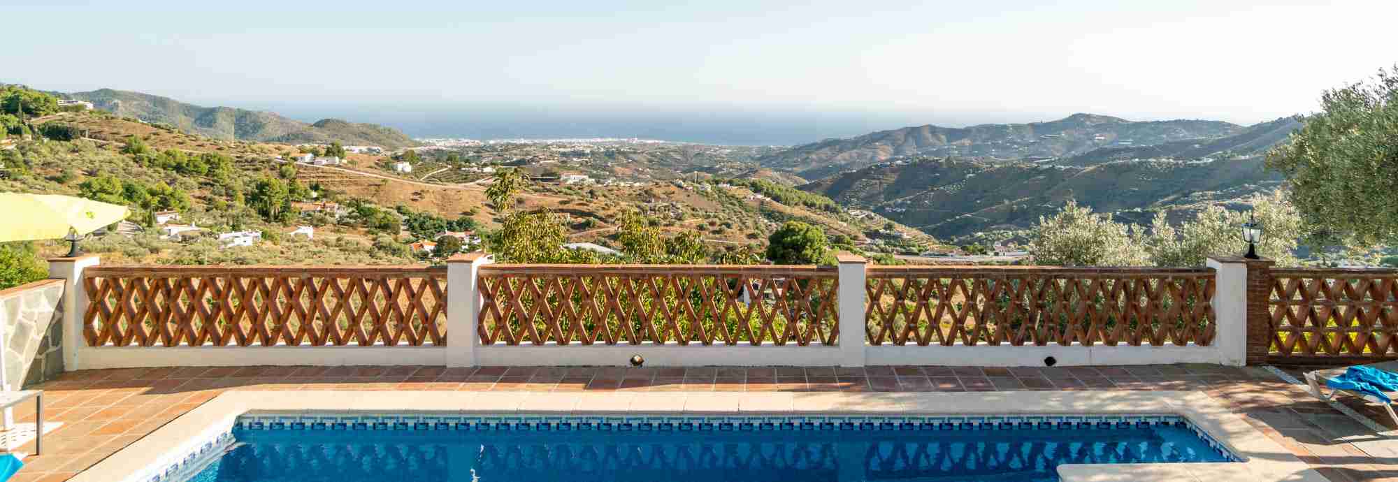 Frigiliana private villa with pool and sea views, near Nerja, Spain