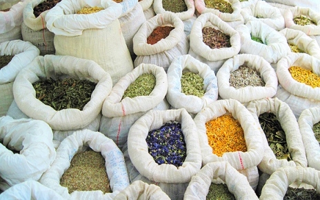 Bags of spices typically used in their regional cuisine