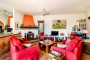 Living room with wood-burning stove