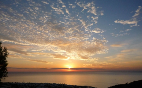 Amanecer desde la terraza de la casa