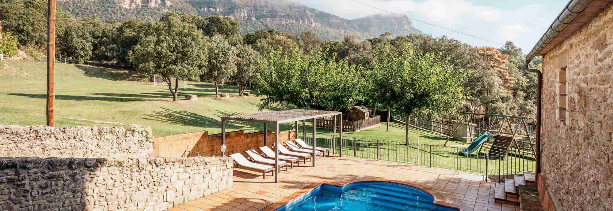 Superlative private villa with play gardens in Catalonia mountains 