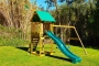 Swing and slide in children area