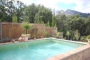 The pool with a view of Gaucin's Hacho mountain