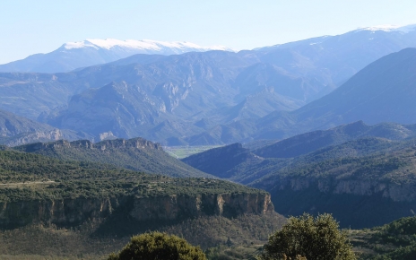 Vistas desde la propiedad a principios de primavera