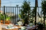 Enjoy sea views while dining al fresco by pool