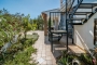 Metal stairs to roof terrace